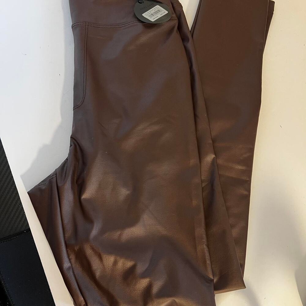 Offline by aerie brown faux leggings